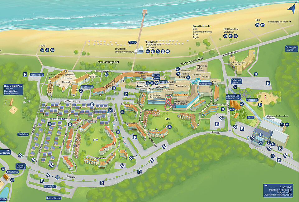 Site plan | Overview map of Weissenhäuser Strand